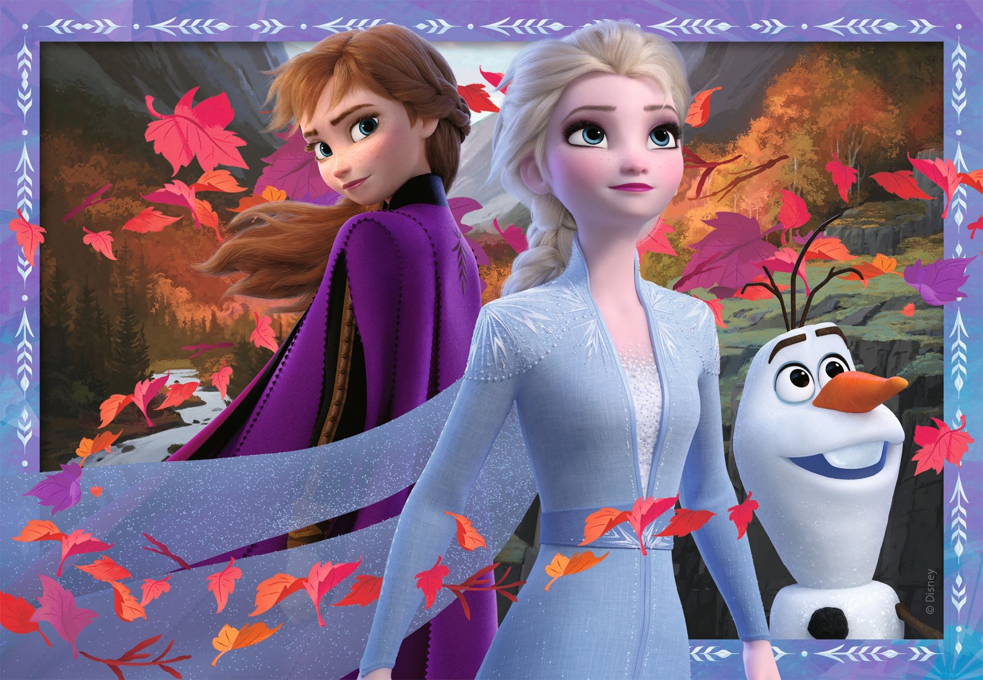 Disney Frozen 2 Frosty Adventures Puslespil - 4+år - 2x24 Brikker