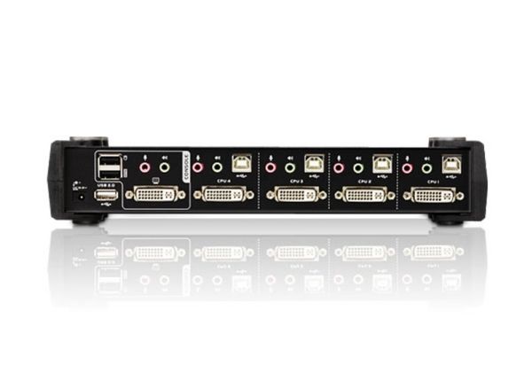 ATEN CubiQ CS1784A - KVM / audio / USB switch - 4 x KVM / audio - 1 lokalbruger - desktop