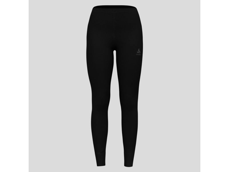 Odlo The Active Warm Base Layer Bottoms, Sweatpants, Skiing, Snowboarding, Walking, Hiking, Female, Black, Adult, Monochromatic