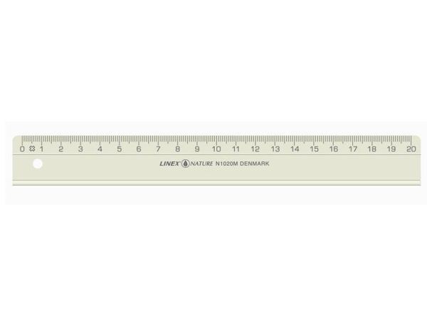 Lineal, Linex Nature, L: 20 Cm, Majs, Hvid