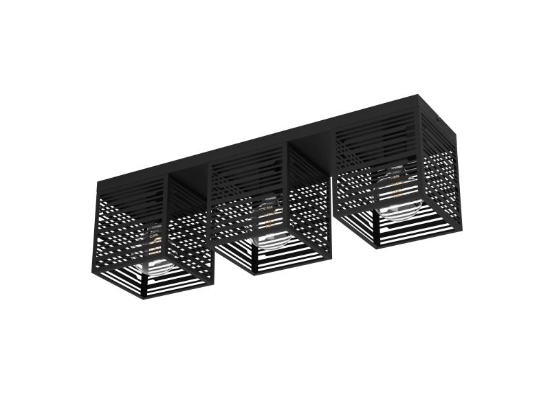 Eglo Piedritas Loft 3Xe27 730X180 Sort