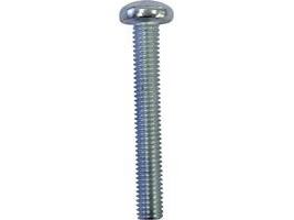 Toolcraft 839826, Schraube, Stahl, M4, Ovaler Kopf, Silber, 8 Mm
