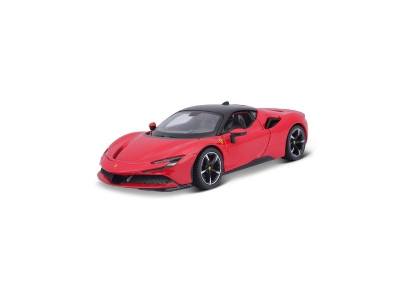 BBURAGO Ferrari SF90 Stradale, Sportsbil model, Formonterede, 1:24, Ferrari SF90 Stradale, Ethvert køn, Metal, Plast