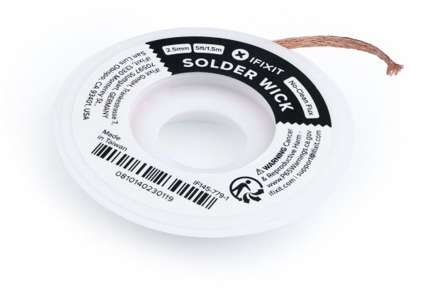 iFixit Desoldering Wick - aflodningsflet, 2,5 mm Ã 1,5 m værktøj - GEEKD.dk