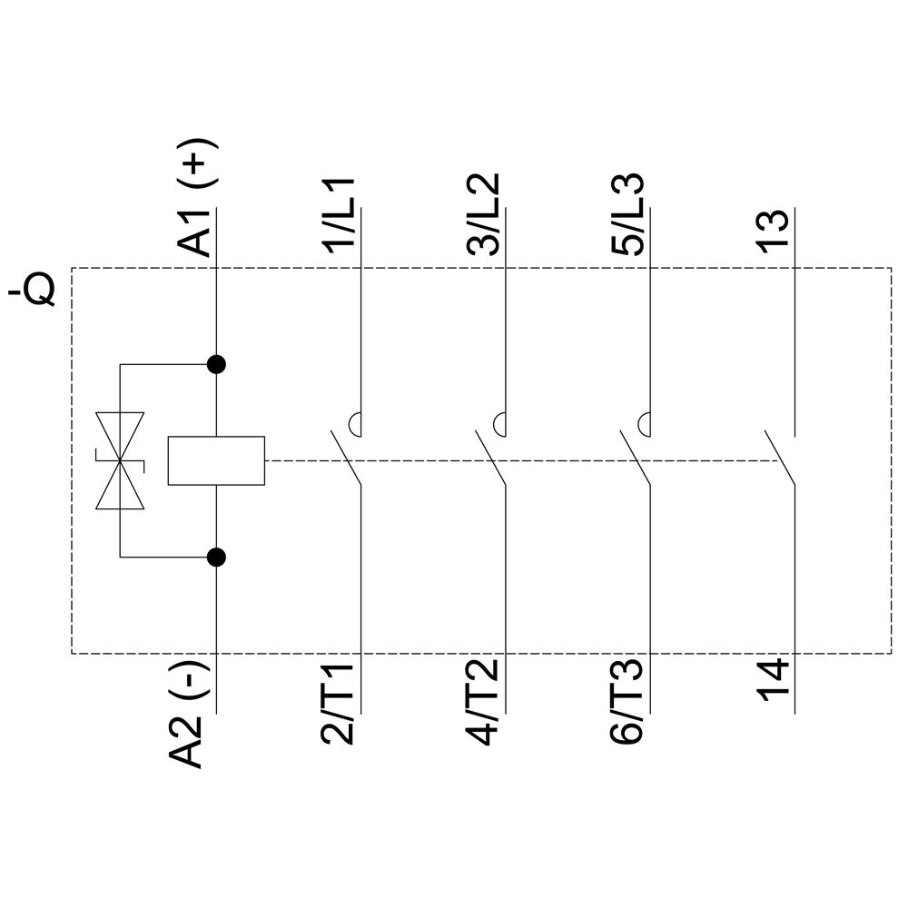 Siemens 3Rt2015-2Kb41 Koblingsbeskyttelse 3 X Afbryder 690 V/Ac 1 Stk