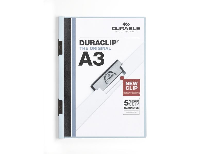 Durable DURACLIP, Blå, 60 ark, A3, 1 stk