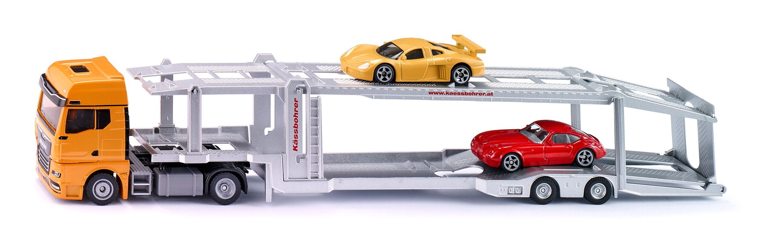 Siku MAN car transporter, Car transporter model, Formonterede, 1:50, Ethvert køn, Metal, Plast, 4 stk