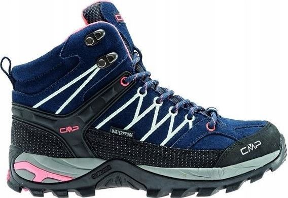 Cmp Women's Rigel Mid Trekking Wp Boots Navy Blue-Black Size 40