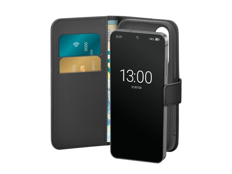 Puro Wallet Stand, Tegnebogsetui, Samsung, Galaxy S25+, 17 Cm (6.7"), Sort