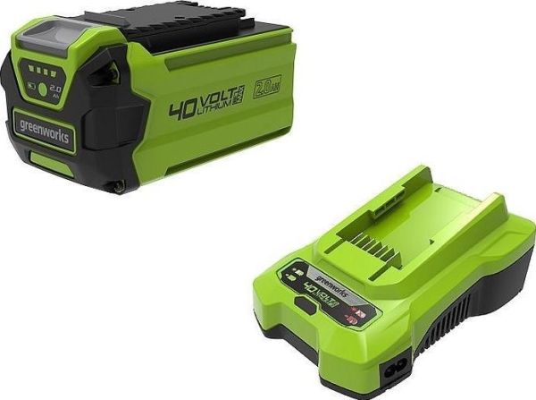 Greenworks 2936607, Set med batteri och laddare, Litium-Ion (Li-Ion), 2 Ah, 40 V, Greenworks, Borr, Borrhammare