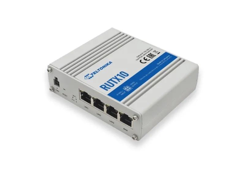 Teltonika RUTX10 - Trådlös router 4-ports-switch - 1GbE - Wi-Fi 5 - Dubbelband - DIN-skenmonterbar | Datortillbehör - Nätverk - Routrar & Firewalls | GameStuff