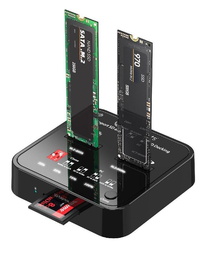 CoreParts W128157534 MS-CLONER-M2-SD USB3.2 Type-C (10Gbps) M.2 SATA/NVMe S ~E~ - Bild 3