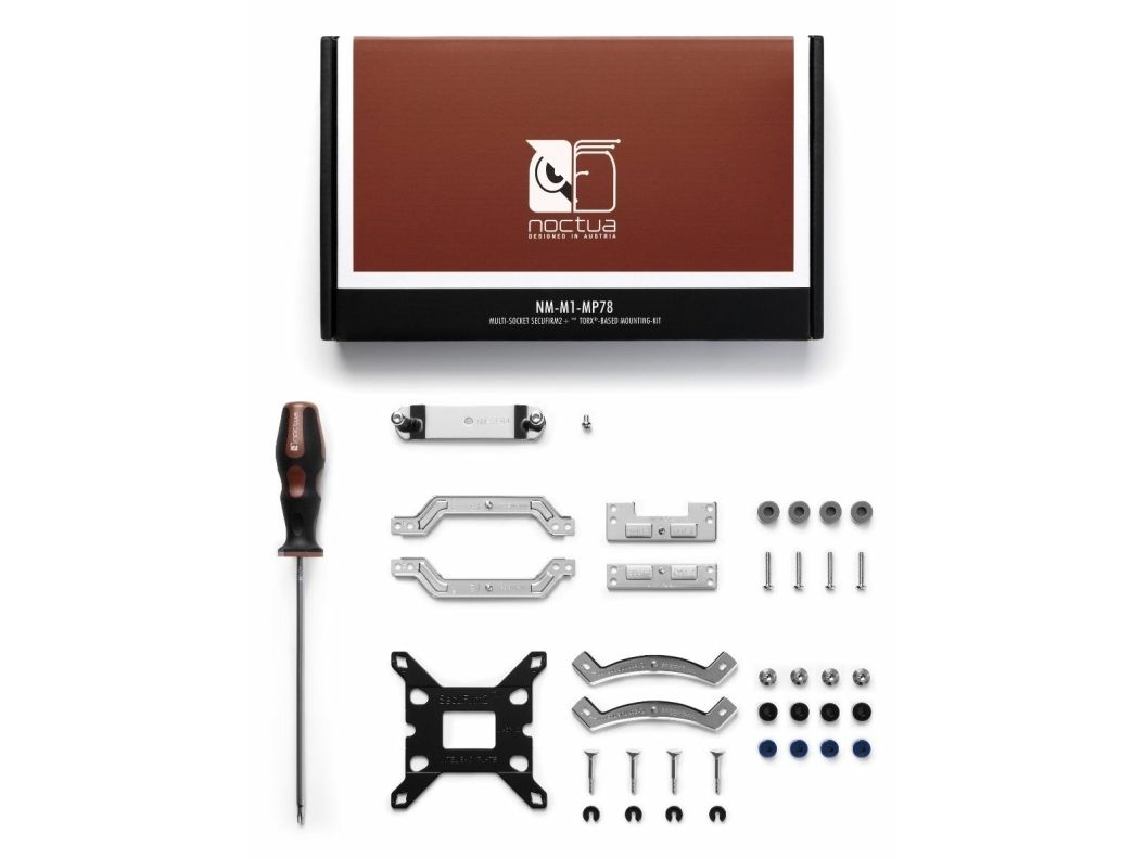 Noctua Nm-M1-Mp78, Monteringssæt, Sort, Brun, Sølv, Lga 1150 (Stik H3), Lga 1151 (Stik H4), Lga 1155 (Socket H2), Lga 1156 (Socket H), Lga 1200..., P
