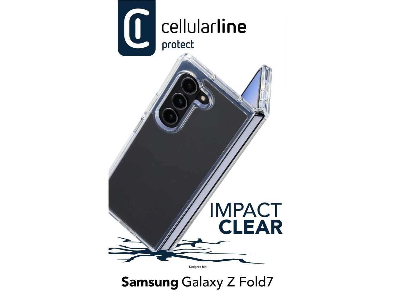 Cellularline Impact Clear Case - Galaxy Z Fold7, Cover, Samsung, Galaxy Z Fold7, 20,3 Cm (8"), Transparent
