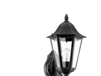 EGLO NAVEDO UDENDØRS VÆG SENSOR SORT/SILVER PATINA