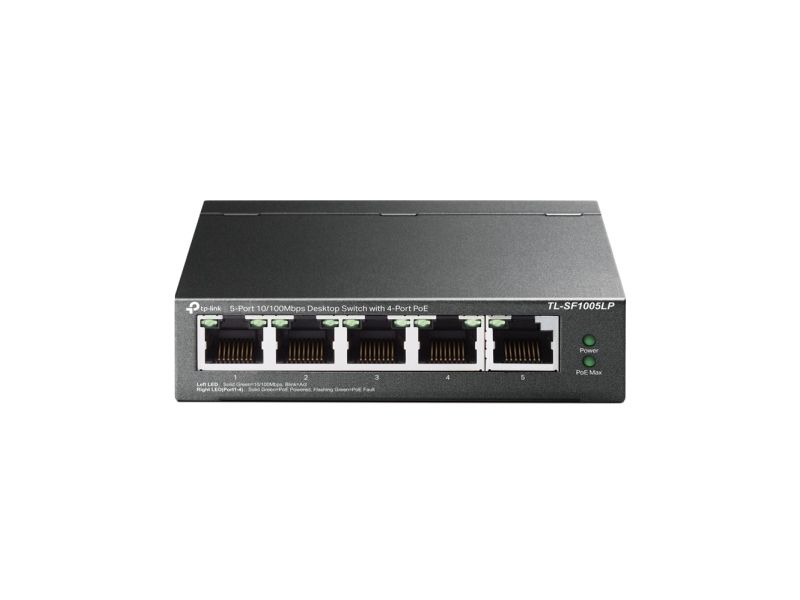 Tp-Link 5-Port 10/100Mbps Desktop Switch Mit 4-Port Poe, Unmanaged, Fast Ethernet (10/100), Vollduplex, Power Over Ethernet (Poe)