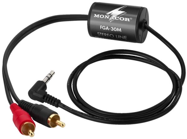 Monacor FGA-30M, 20 - 30000 Hz, 20000 ohm (O), 20000 ohm (O), 0,01%, Sort, 24 mm