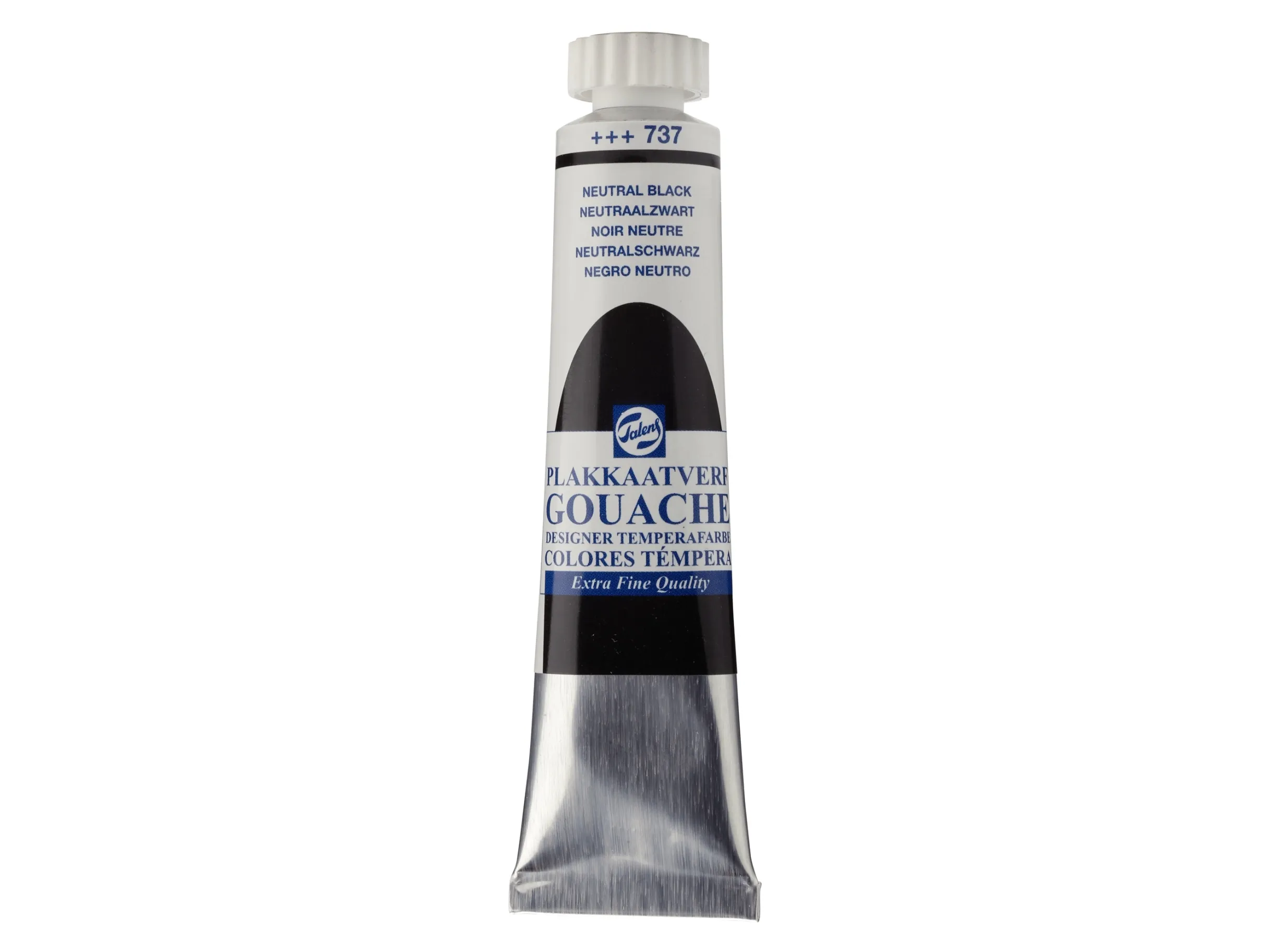 Talens Gouache Extra Fine Quality Tube Neutral Black 737 | Skola & Hobby - Konstmaterial - Gouache | GameStuff