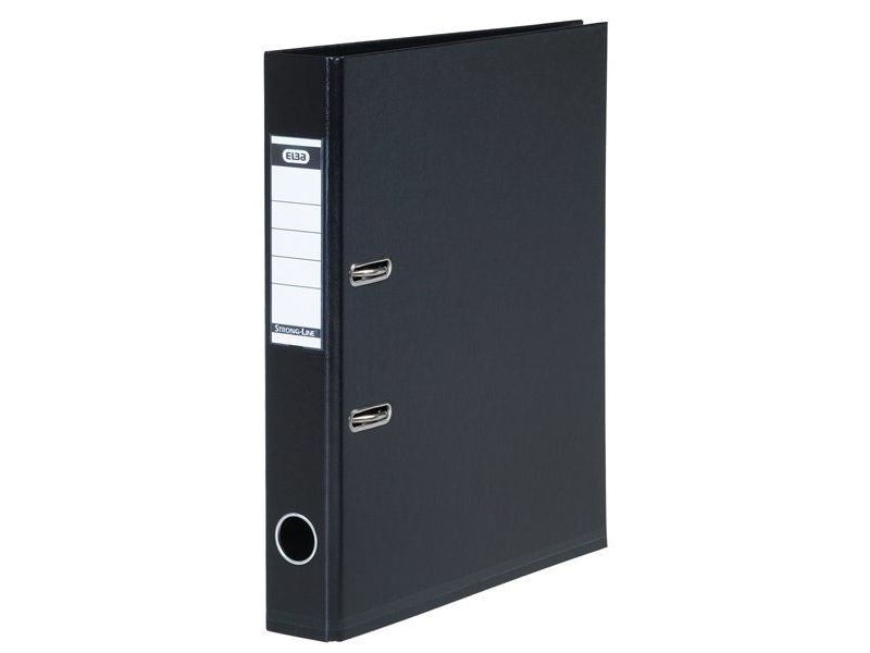 Brevordner ELBA Strong-Line® PP A4 sort smal 50 mm - (10 stk.)