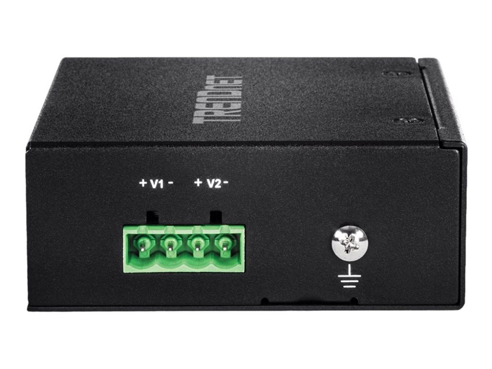 TRENDnet TI-PE50 - Switch - ohanterad - 4 x 10/100 (PoE+) + 1 x 10/100 - DIN-skenmonterbar, väggmonterbar - PoE+ (90 W) - likström - TAA-kompatibel | Datortillbehör - Nätverk - Switchar | GameStuff