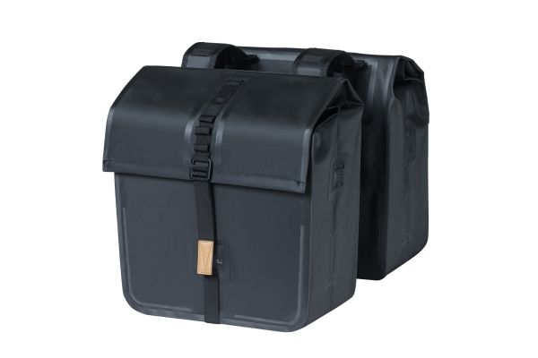 Basil Bas-17659 Urban Dry Double Bag Fahrrad-Doppeltasche 50 L, Schwarz