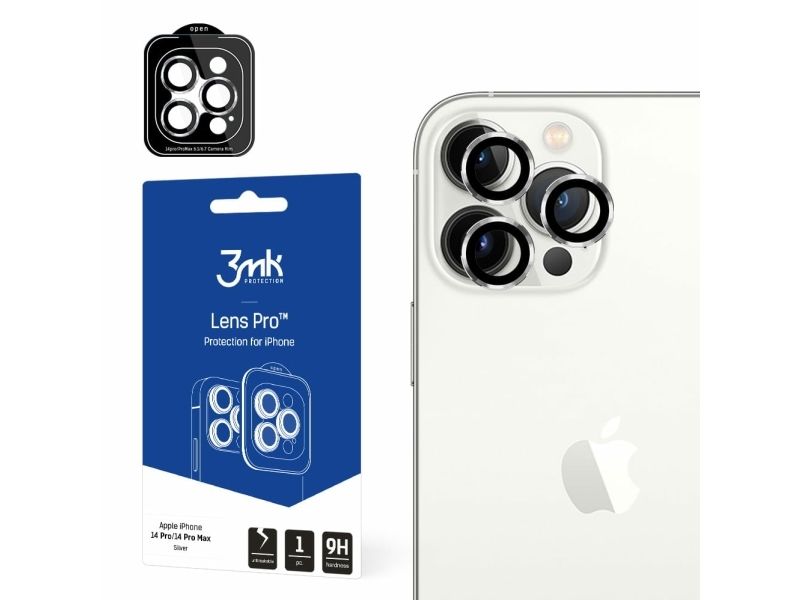 3Mk Lens Protection Pro Silver, Iphone 14 Pro/14 Pro Max, Sølv, 1 Stk