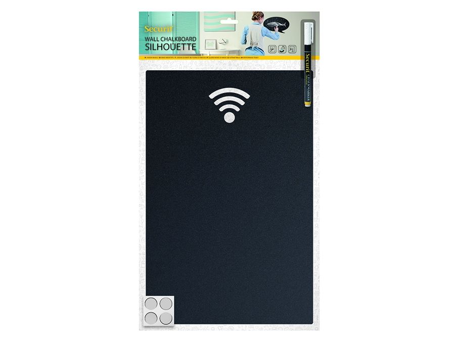 Securit Fb-Wifi, Melamin, Harz, Velcro, Schwarz