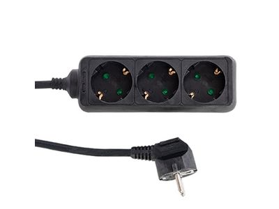 Rev 512332555, 1,4 M, 3 Ac Stikkontakt(Er), Indendørs, 1,5 Mm², Sort, 250 V