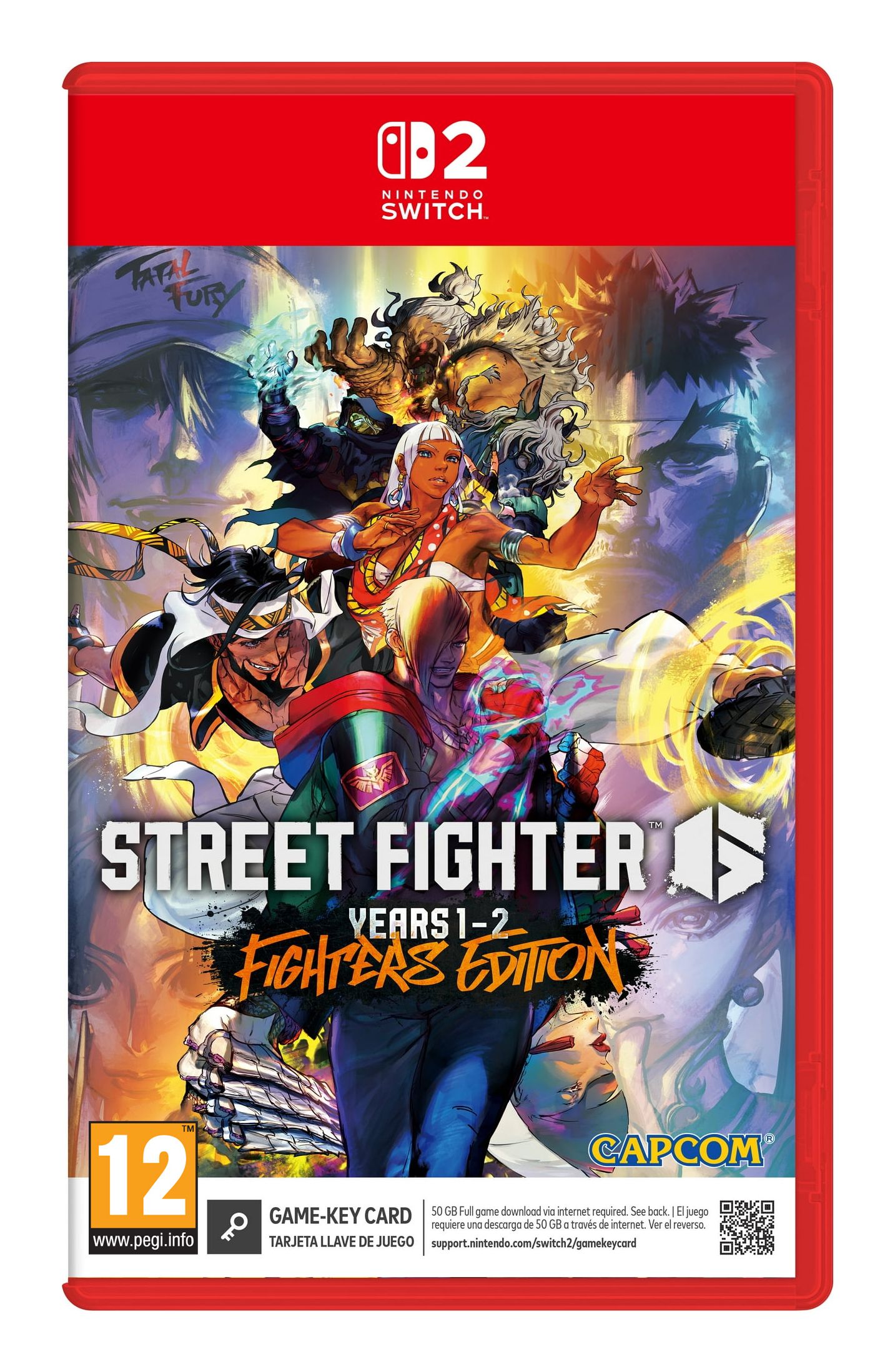 Nintendo Street Fighter 6: Year 1-2 Fighters Edition (Switch 2), Nintendo Switch 2, Multiplayer-tilstand, T (teen), Fysiske medier