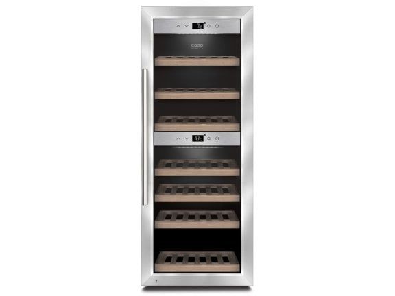 Caso WineComfort 380 Smart, Vin køleboks, Fritstående, 38 flaske(r), 60 W, Indvendig belysning, Rustfrit stål
