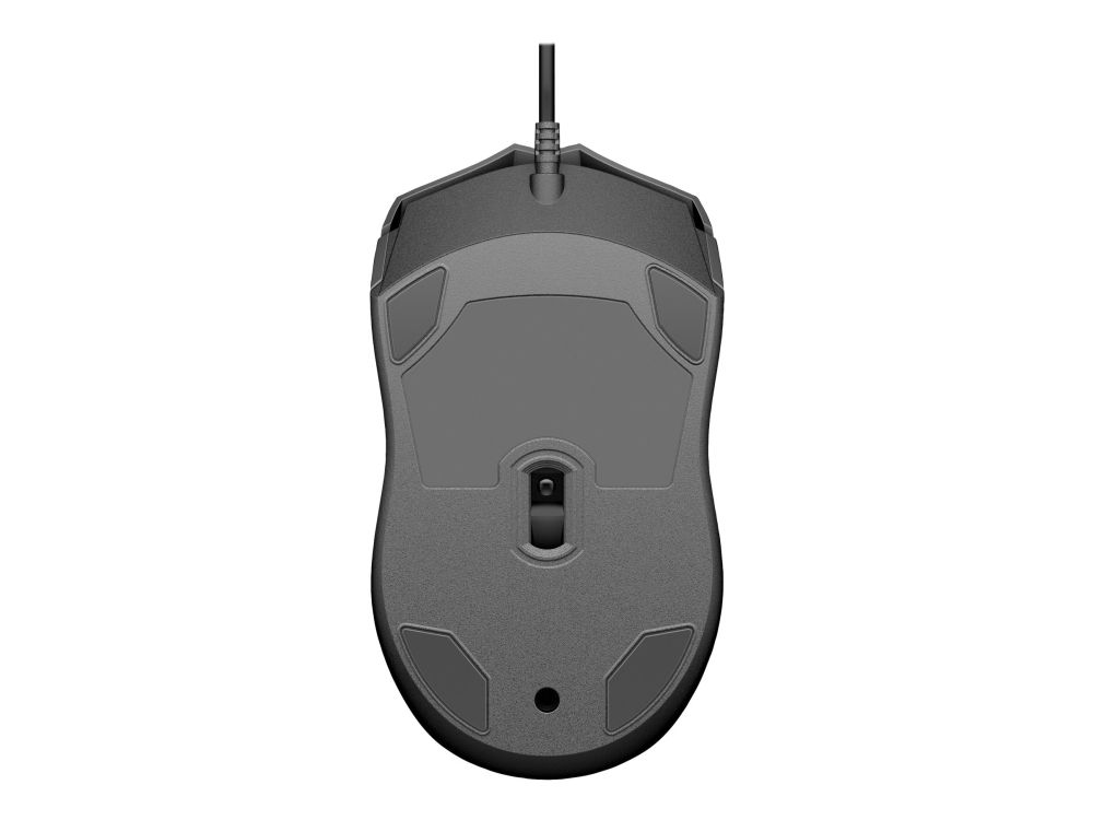 Hp Kabelgebundene Maus 100, Beidhändig, Optisch, Usb Typ-A, 1600 Dpi, Schwarz