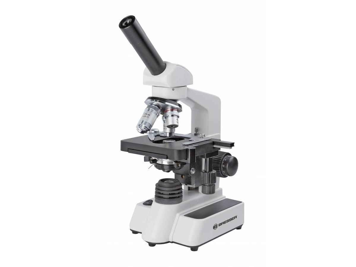 Bresser Optics Erudit Dlx 40-1000X, Optisches Mikroskop, Schwarz, Weiß, Aluminium, Kunststoff, 1000X, 40X, Led