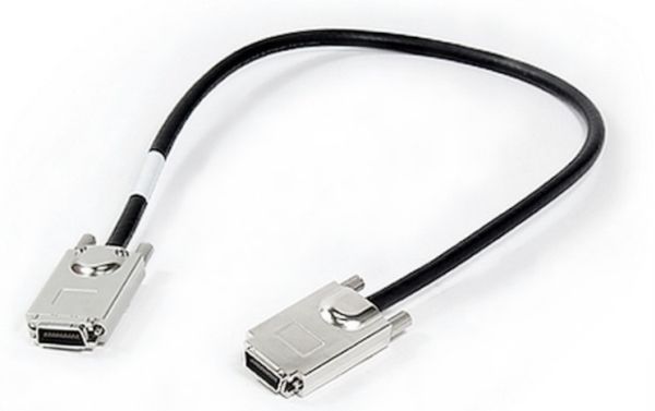 Synology Cable Infiniband, 0,63 M, Satax4, Satax4, Weiblich/Weiblich, Schwarz, Gebürsteter Stahl, 160 G