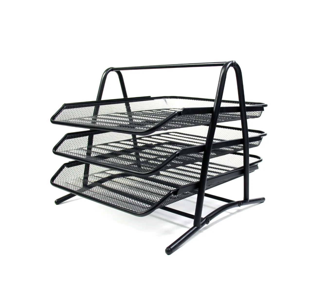 Brevbakkesæt A4 tråd metal med 3 bakker sort | Arkivering - Letter orders - Brevkorg | GameStuff