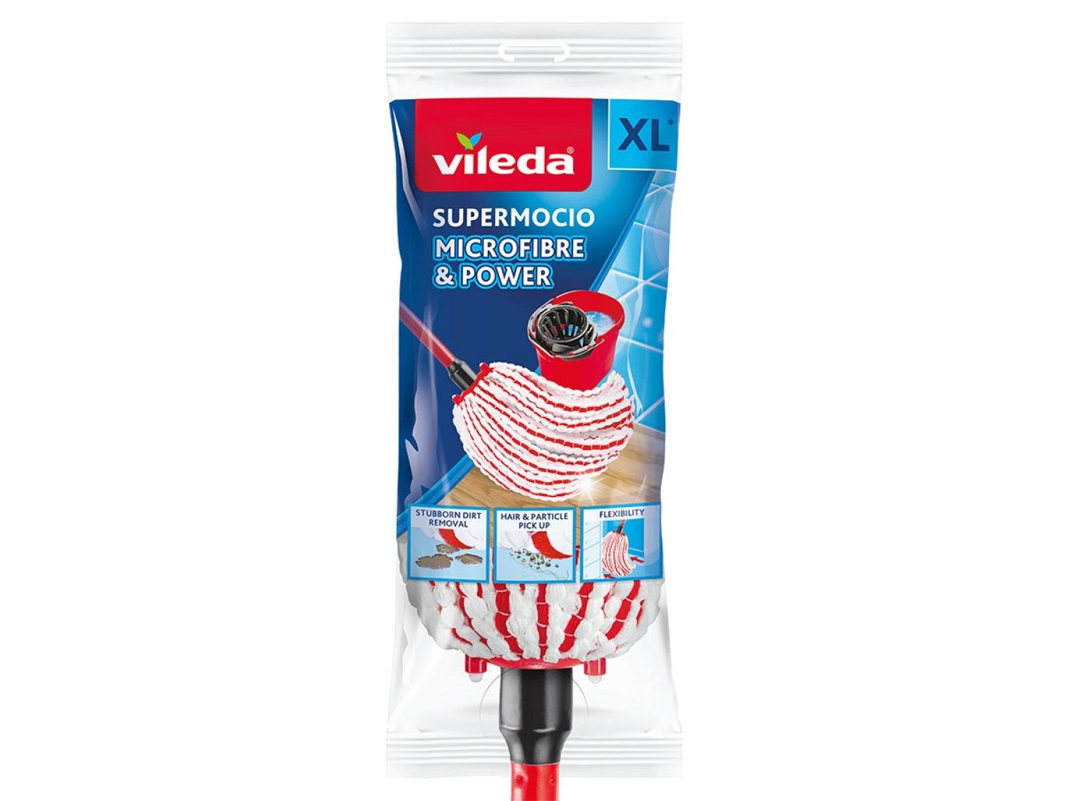 Vileda Rot Mikrofaser- & Power-String-Mopp Mit Stiel - Image 4