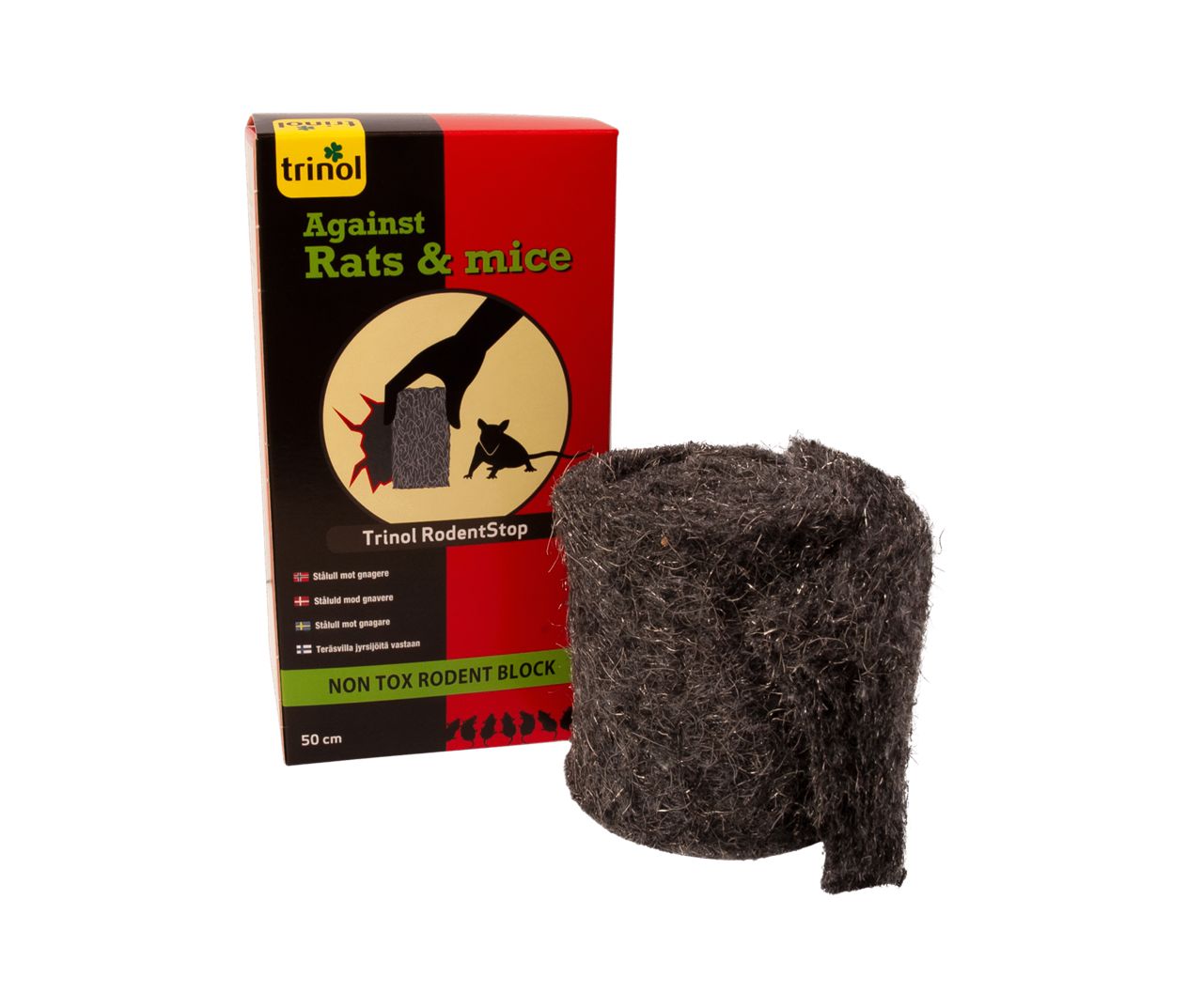 Trinol mus- och råttstopp stålull 50x10 cm stålull mot gnagare | Trädgården - Ogräs & skadedjur - Fällor | GameStuff