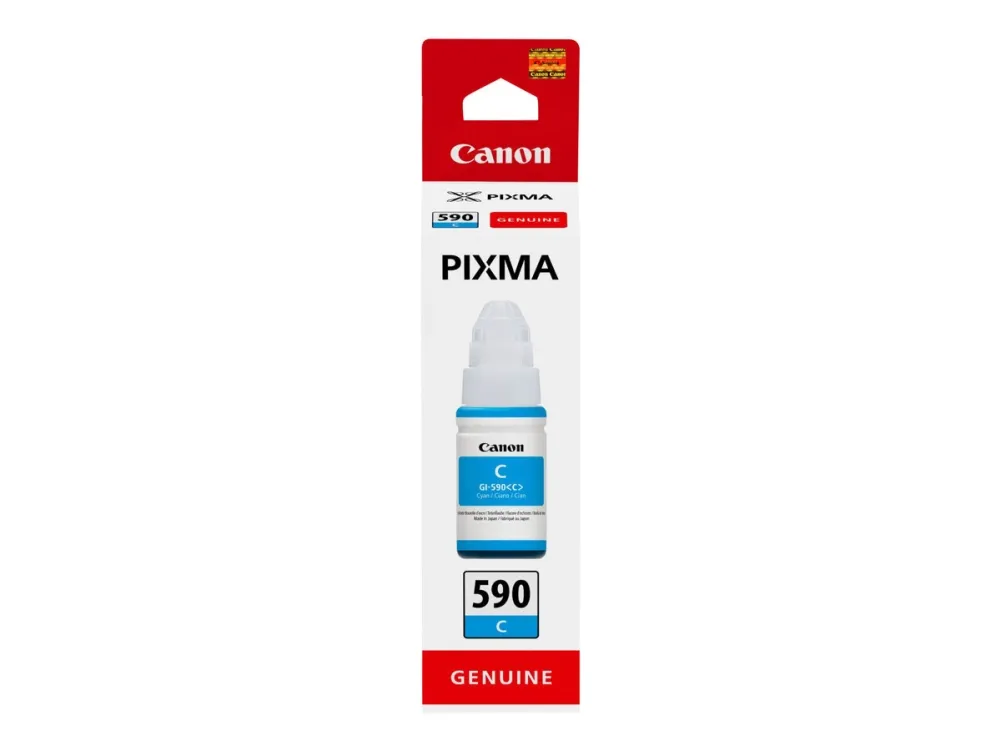 Canon GI 590 C - 70 ml - cyan - original - påfyllnadsbläck - för PIXMA G1500, G1501, G1510, G2500, G2501, G2510, G3500, G3501, G3510, G4410, G4500, G4511 | Skrivare - Bläck, toner & förbrukningsvaror - Bläck | GameStuff