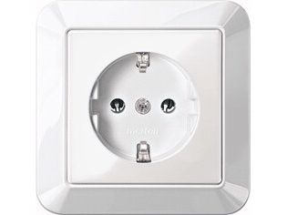 Merten Meg2301-1019, Cee 7/3, Cee 7/4, Weiß, Thermoplast, 250 V, 16 A