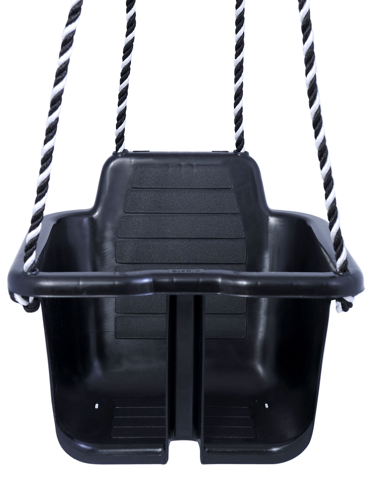 PLASTO Baby swing with ropes, black
