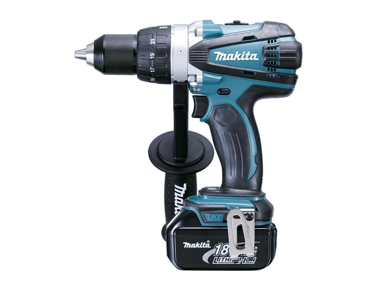 Makita Ddf458rtj - Bor - Ledningfri - 2-Hastigheders - Nøgleløs Borepatron 13 Mm - 91 N·M - 2 Batterier - 18 V