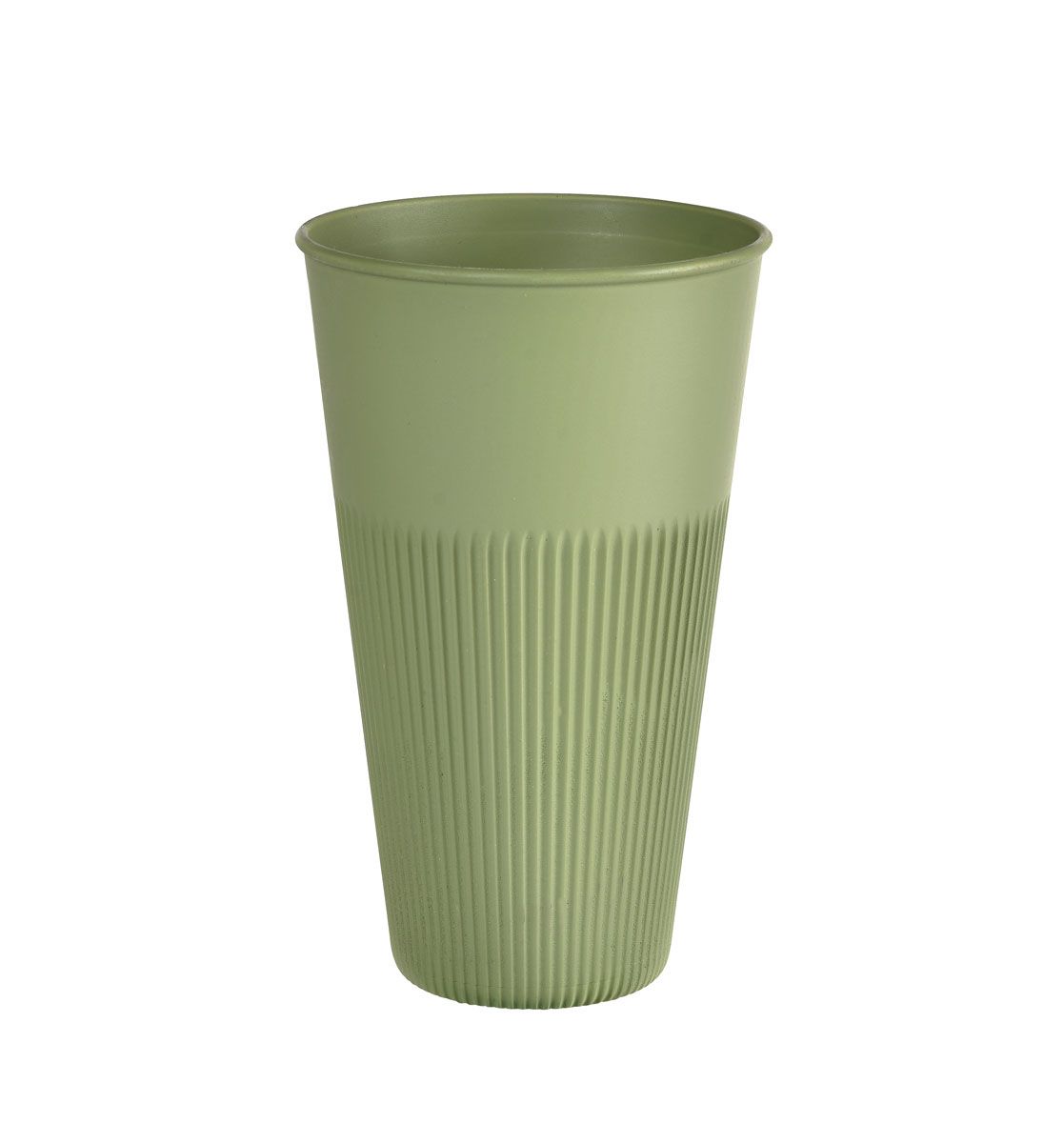 Plastkop, Duni Hot Stripes, 48 cl, grøn, pakke a 10 stk