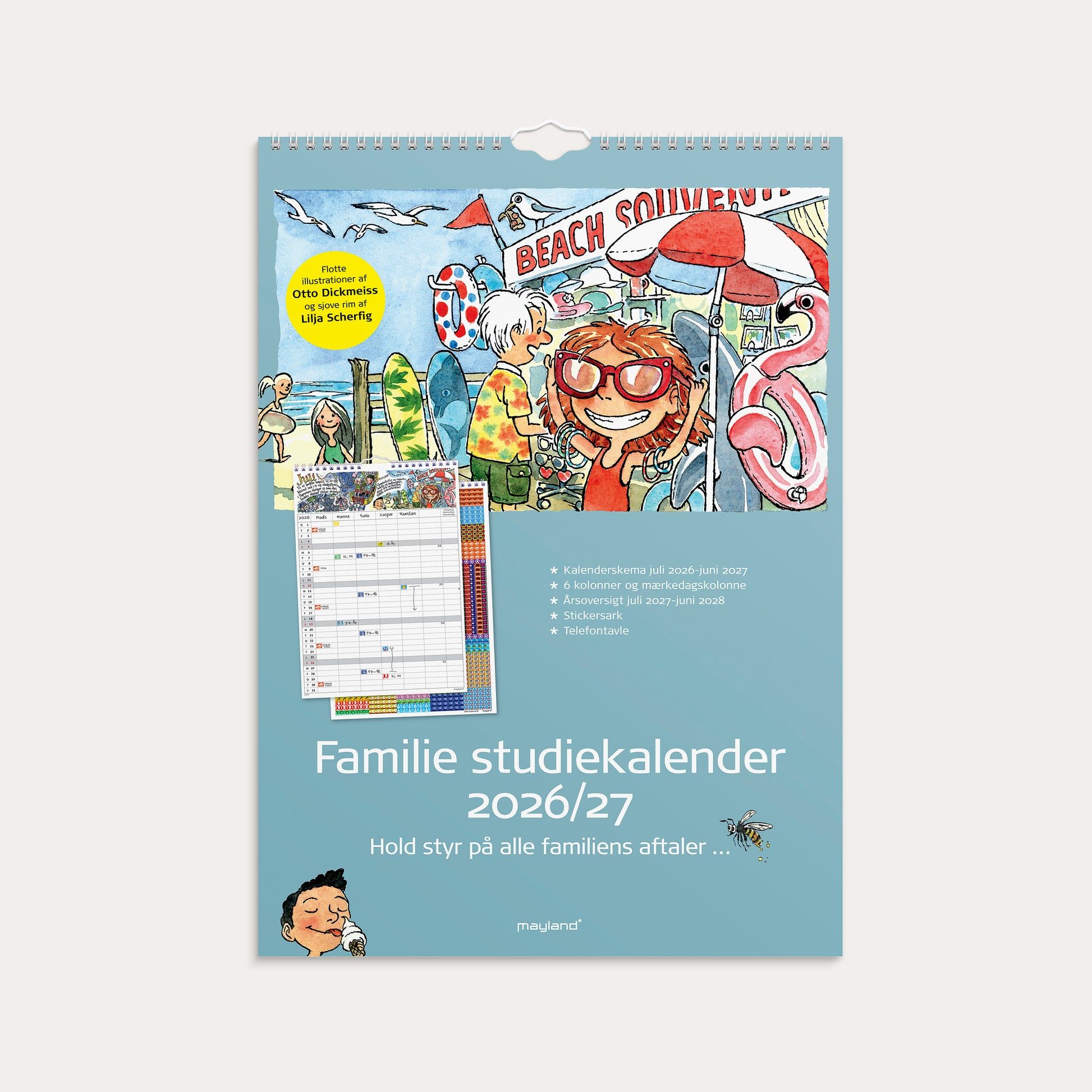 Mayland 27807900, Wand, 12 Seiten, Mehrfarbig, 7/1/2026, Monat, 12 Monat( E)