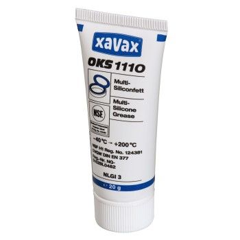 Xavax OKS 1110, Silikonefedt, Sort, Blå, Hvid, 1 stk, 20 g, 230 mm, 95 mm