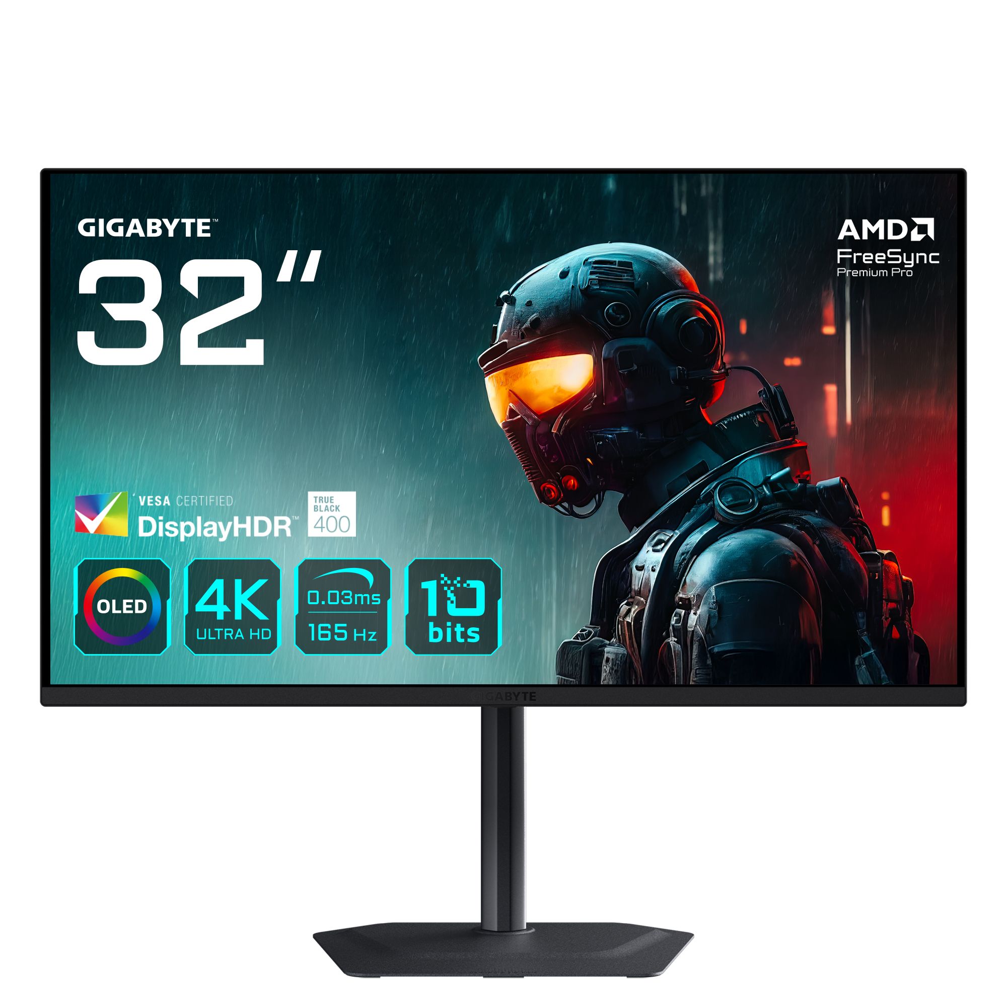 Gigabyte – Oled-Monitor – 32" – 3840 X 2160 4K – Lautsprecher