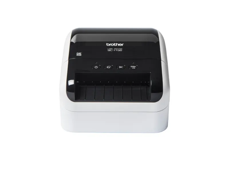 Brother Ql-1100C - Labelprinter - Direkte Termisk - Rulle (10,36 Cm) - 300 X 300 Dpi - Op Til 68 Etiketter/Min. - Usb 2.0, Usb Vært - Skærer - Hvid,