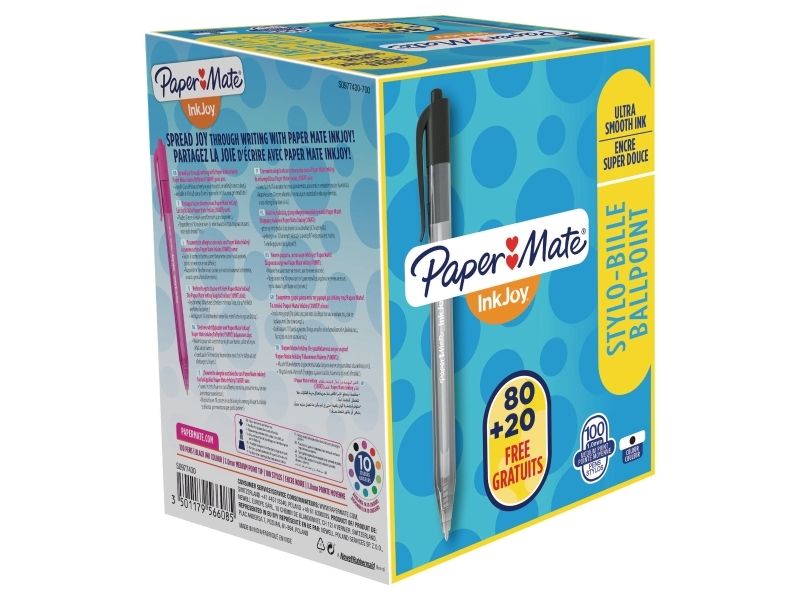 Paper Mate Kugelschreiber Inkjoy 100 Rt 80+20 Vorteils. Schw