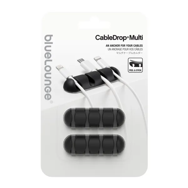 Bluelounge CableDrop Multi - Kabelorganiserare - svart