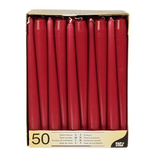 PAPSTAR - lys - konus - bordeaux (pakke med 50)