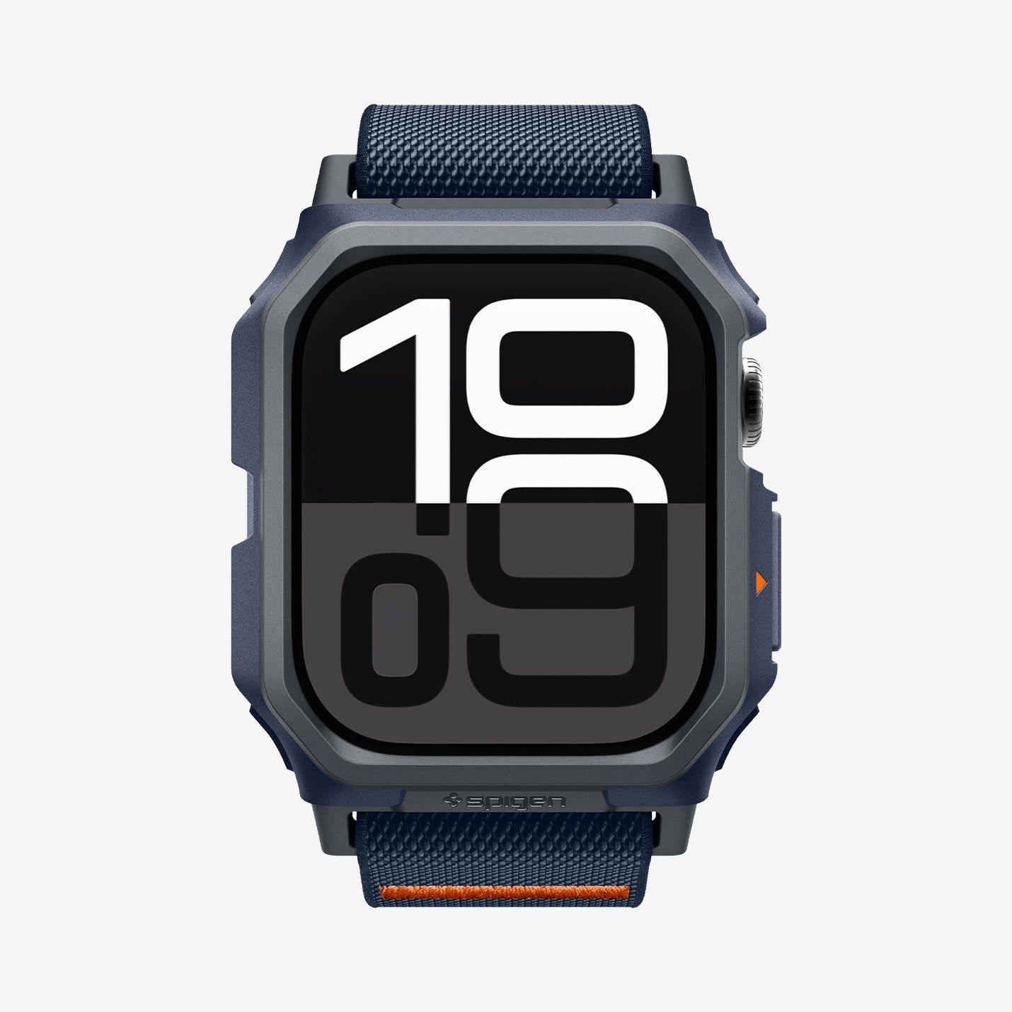 Spigen Lite Fit Pro, Etui + Bånd, Smartwatch, Marineblå, Apple, Apple Watch 10 (46Mm), Polyester, Termoplastisk Polyurethan (Tpu)