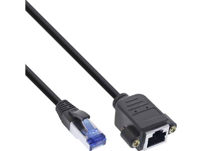 InLine 76514X, 1,5 m, Cat6a, S/FTP (S-STP), RJ-45, RJ-45, Sort
